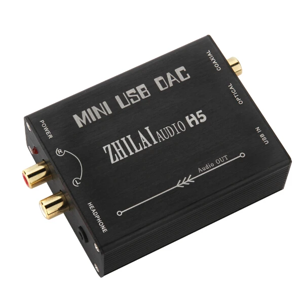

ZHILAI H5 Computer Digital USB Sound Card DAC Decoder Fiber Coaxial Analog OUT