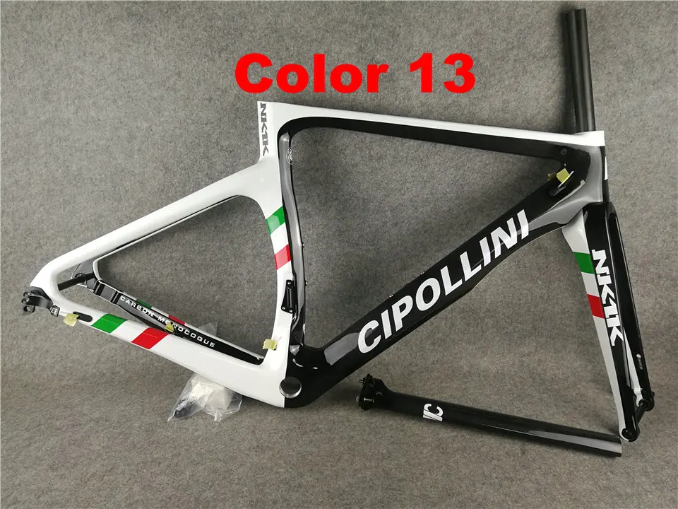 Top Disc brake Cipollini NK1K carbon Frame Sliver Road Bike Frames 3k or 1k carbon bicycle framework BB68/BB30 21