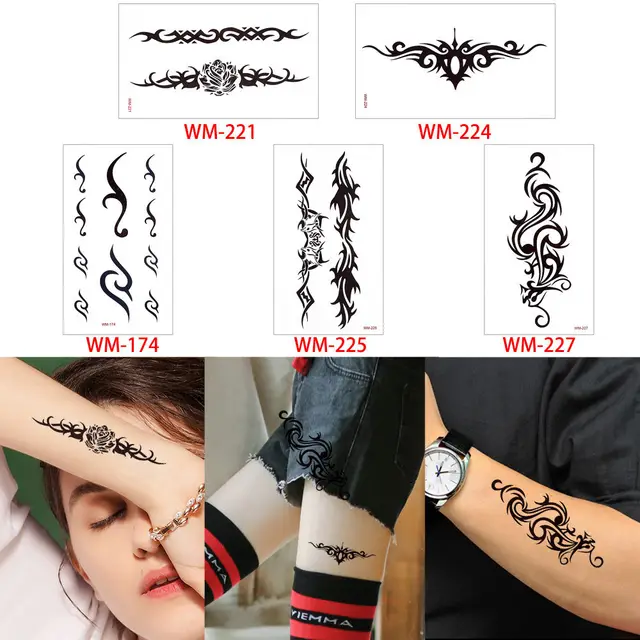 *6cm Glaryyears 5 Pieces/set Colored Drawing Flower Tattoo Beauty  Temporary Decal Small Body Art Tattoo Sticker Sy-a Wm 2019 - Temporary  Tattoos - AliExpress