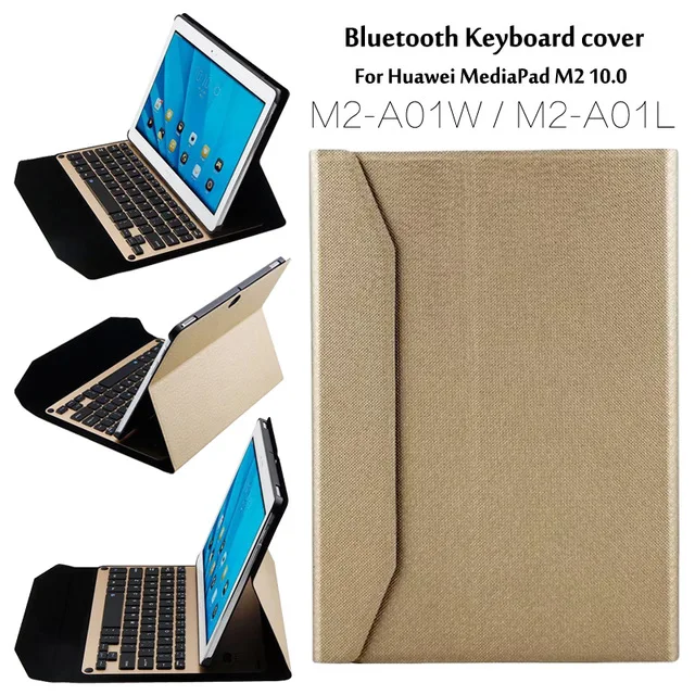 

For Huawei Mediapad M2 10.0 case Wireless Bluetooth Aluminum Keyboard Case For huawei M2-A01L M2-A01M M2-A01W cover Case