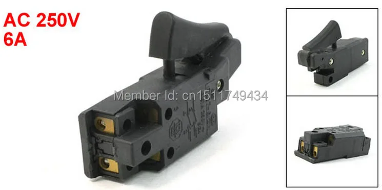 

AC 250V 6A DPST Trigger Switch for Hitachi 38E Electric Hammer 2pcs
