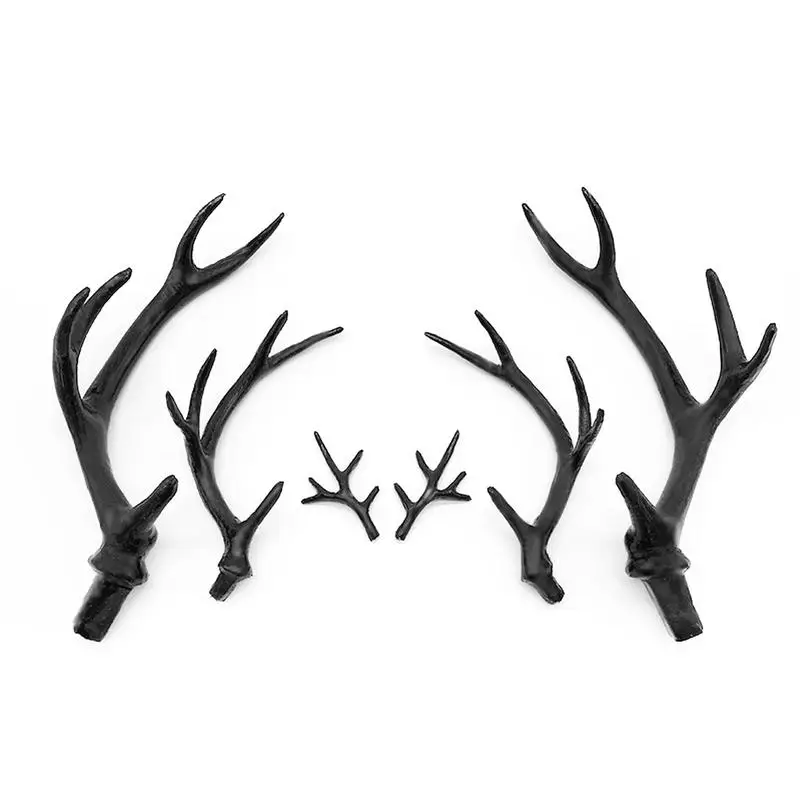 Hot Simulation Black Antler Headdress DIY Accessories Material Headband Cute Christmas Decoration Photo Photography Props