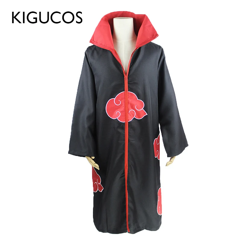 

KIGUCOS Large Size Anime Naruto Cosplay Costumes for Men Women Uniform Uchiha Itachi Cloak Akatsuki Costumes Party Cape Outfit