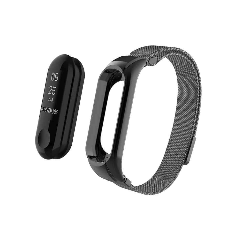 Mi Band 3 ремешок металлический из нержавеющей стали для Xiaomi mi ремешок 3 браслет mi Band 3 Браслеты Кожа Pulseira mi band 3