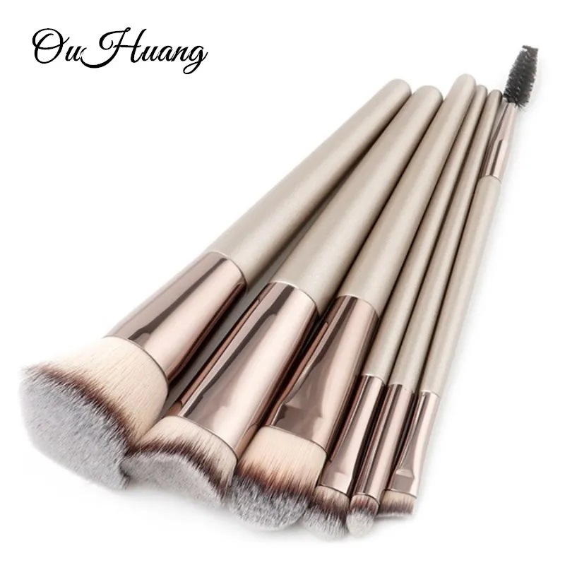 6PCS Luxury Champagne Makeup Brushes Set Foundation Powder Eyeshadow Concealer Lip Eye Make Up Brush Cosmetics Beauty Tools | Красота и