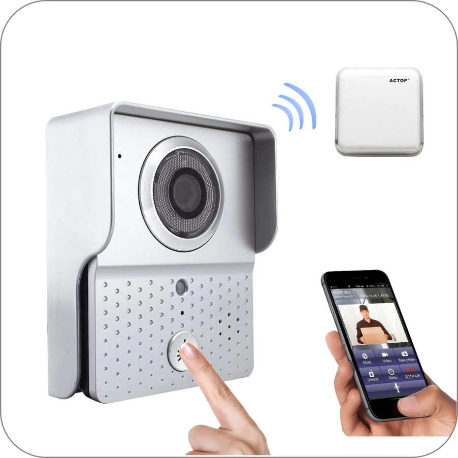 HD 720P Wireless WIFI IP Doorbell System in Video