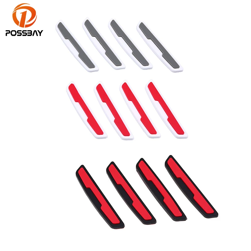 POSSBAY Auto Rubber Mouldings Car Door Protector White Black Red Gray