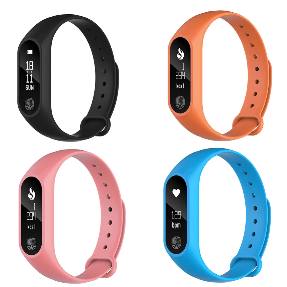 

1pcs M2 Smart Wristband Fitness Bracelet Heart Rate Monitor Pedometer Smart Electronics Bracelets for iOS Android for Man Woman
