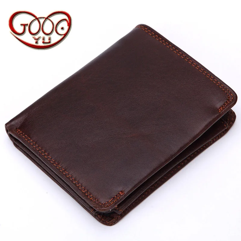 

New leather men's wallet vertical paragraph simple leisure wallet first layer of leather ultra-thin design purse