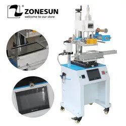 ZONESUN ZY-819R скрученная поверхность штамповочная машина кожа логотип сгибая машина штапм с логотипом имя карты штамповочная машина