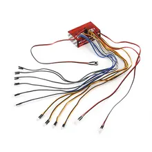 AX-003 многофункциональный ультра-яркий светодиодный светильник система Комплект для 1/10 1/8 RC автомобилей HSP Traxxas TAMIYA CC01 осевой SCX10 D90 RC части