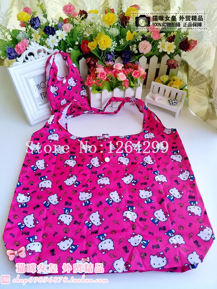 Новая Мода KT Женщины Девушки нейлон водонепроницаемый большие сладные сумки для покупок для детей