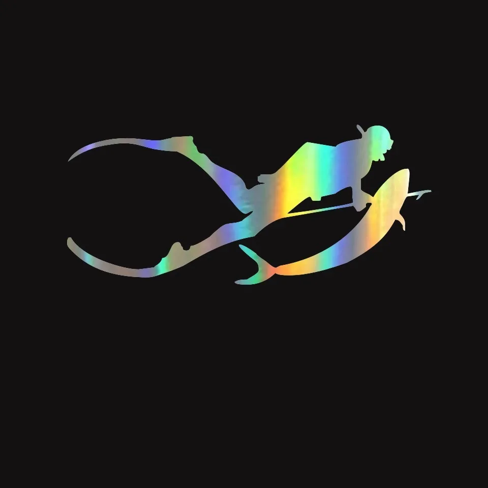 Free Diving SpearFishing Diving Snorkelling Vinyl Decal Sticker Motorcycle Decal Sticker Wall Auto Car Styling 17.77 (3)