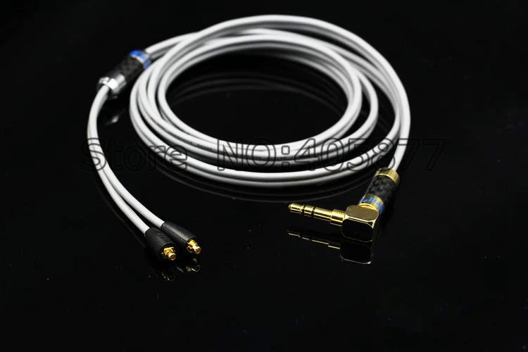 1 2M Hi End Pure Silver Headphone Upgraded Audio Cable For SE215 315 535 846 UE DIY