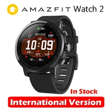 Оригинальные смарт-спортивные часы Xiaomi Huami Amazfit Stratos, 2 gps, 5 АТМ, для воды, 1,34 дюйма, 2.5D экран, gps, Firstbeat, умные часы для плавания