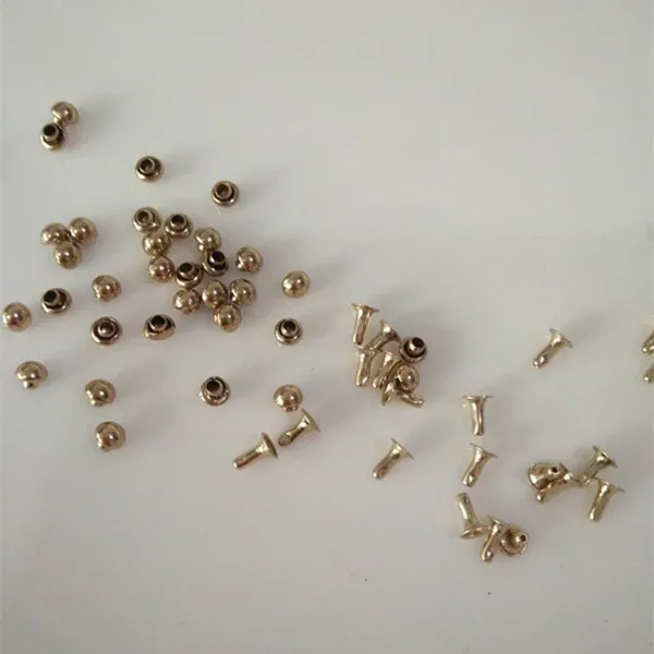 mushroom nail 3mm gold