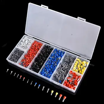 

1200PCS 18 Value Car Multimedia Electronic Equipment Maintenance Consumable Cold Pressing Tube Type Crimp Connector Terminal Set