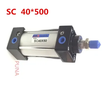 

40mm Bore 500mm Stroke 1/4" BSP Standard Pneumatic Air Cylinder SC 40*500 Airtac Type Adjustable Single Rod 40-500 40X500