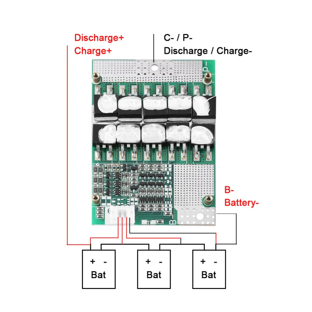 3S 11,1 V/12 V/12,6 V 50A баланс литий-ионная батарея 18650 BMS Щит защиты печатной платы с инверторами и преобразователями баланса