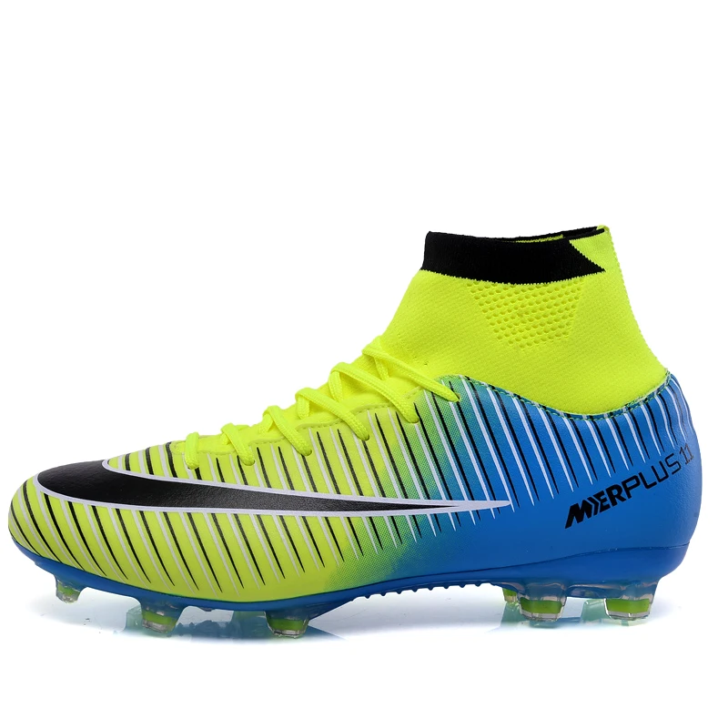 

Broken nail spikes adult high-top soccer shoes, lightweight soft and comfortable football shoes