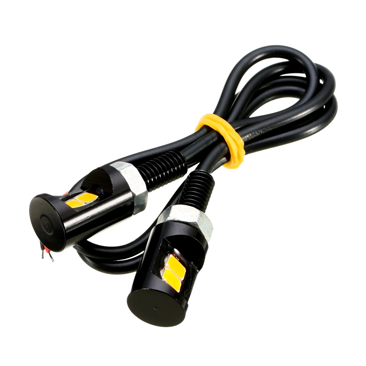 2PCS Motorcycle Number License Plate Lights 12V 2-LED SMD Auto Motorbike Tail Front Screw Bolt Bulbs Lamp