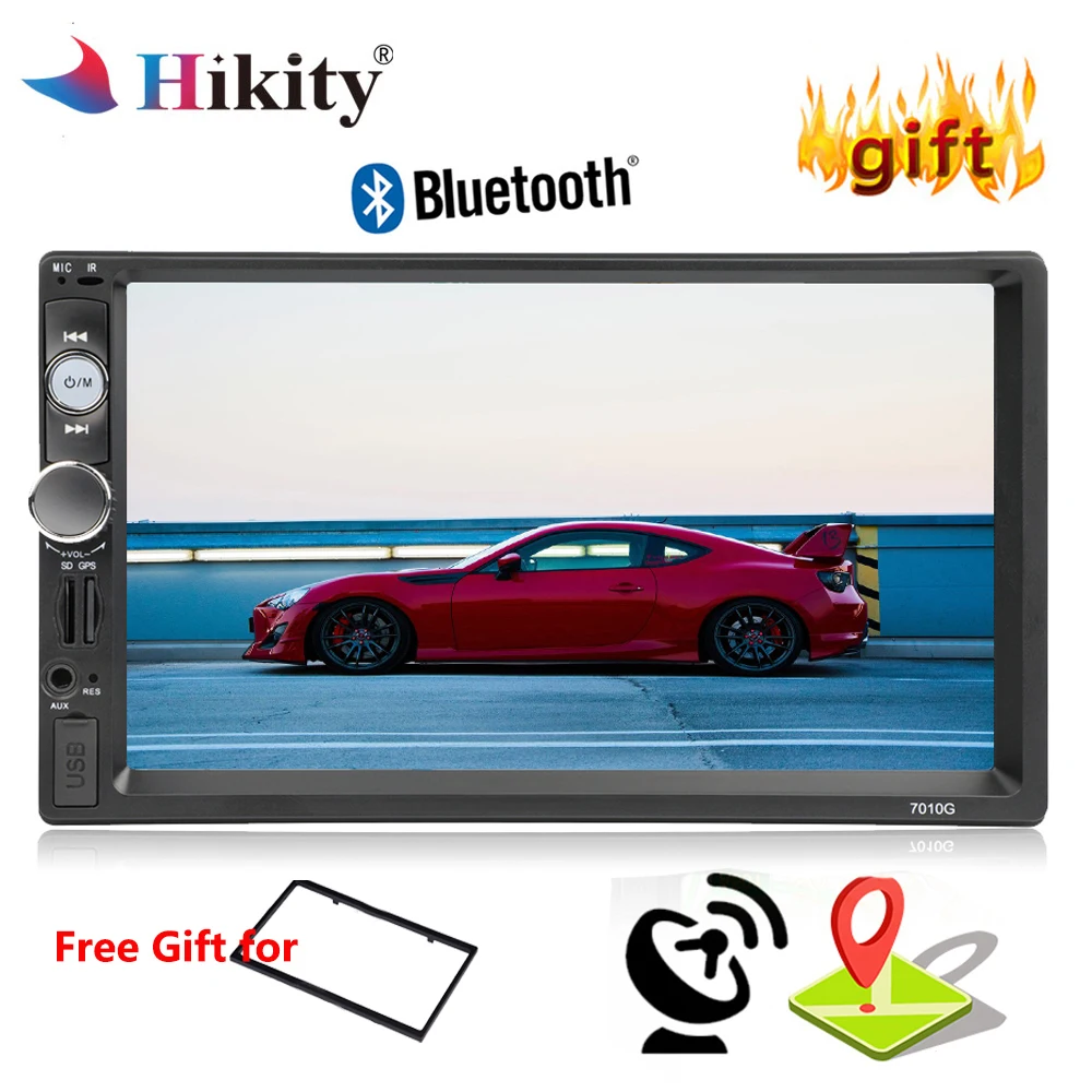 

Hikity Universal Car Multimedia Player GPS Navigation Autoradio 2din Auto Stereo 7" MP5 Player Bluetooth FM USB Rear View Camera