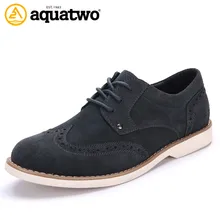 Hot Sale 2016 New AQUA TWO Suede Leather Shoes Men Brogue Styel Oxford Men s Shoes