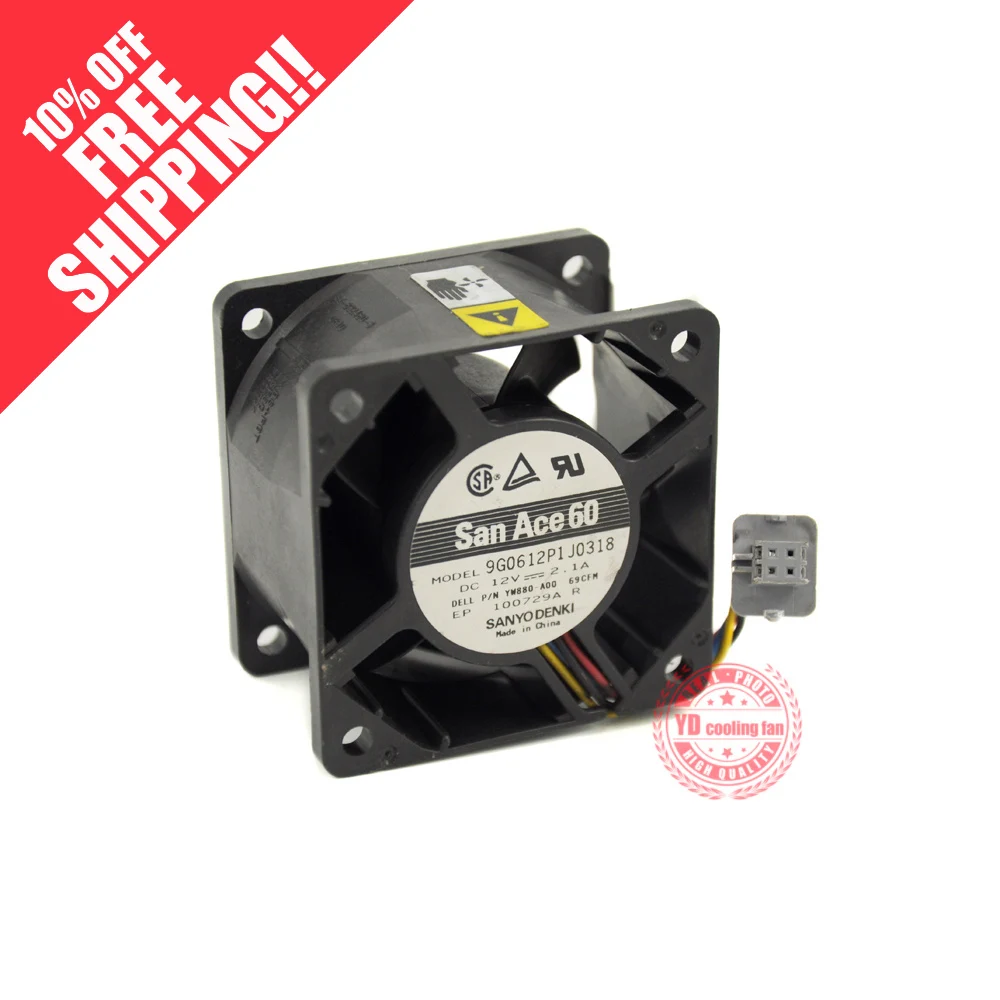 Для SANYO SAN ACE 9G0612P1J0318 12V 2.1A 6038 6 см и 4-мя линиями Сервер вентилятор охлаждения |