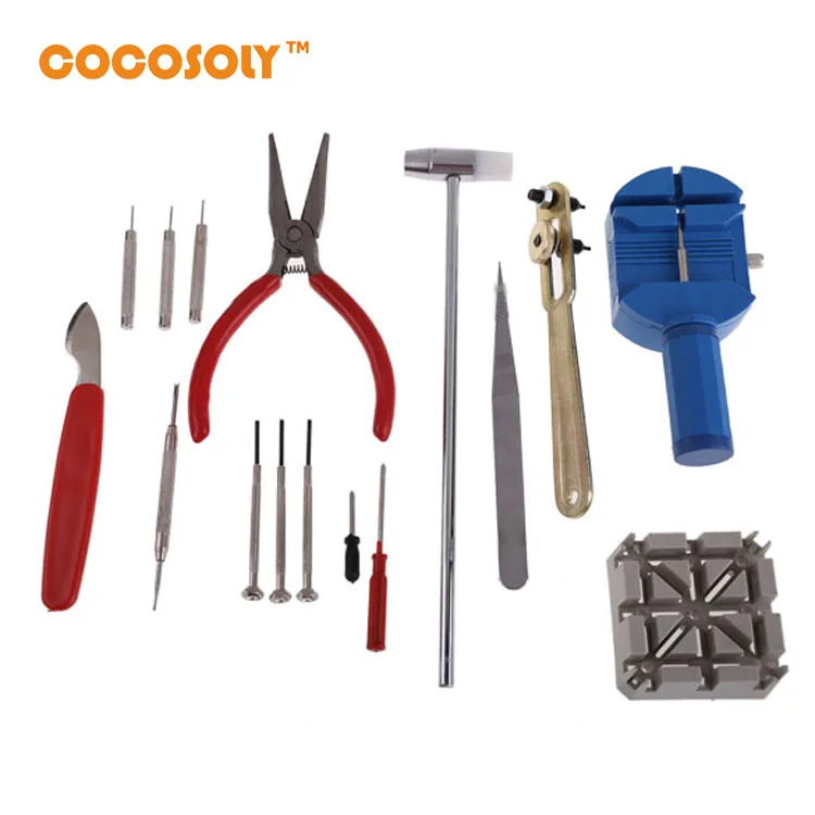

16pcs Watch Repair Tool Kits Set Watch Clock Case Opener Link Spring Bar Remover Screwdriver Tweezer Watchmaker Tools