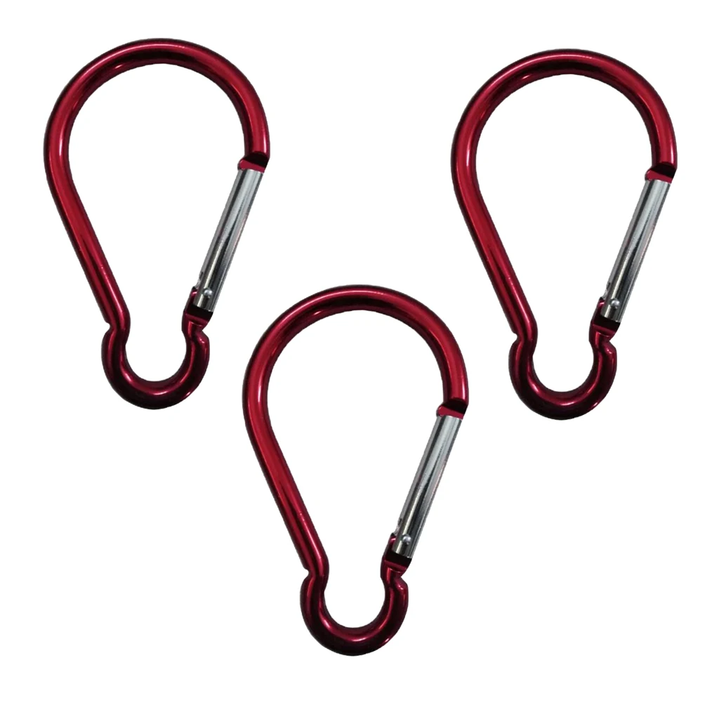Perfeclan 9x Aluminum Keychain Clip Spring Snap Hook Dog Leash Strap Buckle Outdoors Outdoor Tools Aluminum Keychain Carabiner