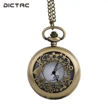 

Hollow Quartz Pocket Watch Retro Women Antique Jewelry Gifts