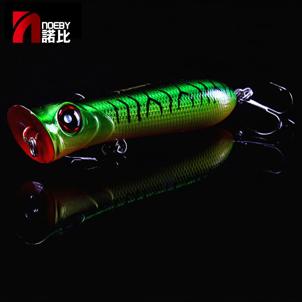 

NOEBY Fishing Lures NBL9185 Popper Lure 80mm 11.5g PVC Hard Baits Sea Fishing Wobblers Tackle Pesca VMC Hooks Top Water