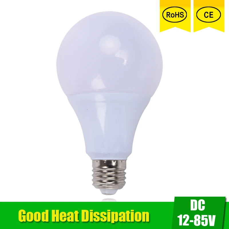 Bombillas LED 24 V DC 12 V 36 V 48 V E27 3 W 5 w 9 w 12 W 15 W lámpara de LED 6000 K SMD 2835 casa Camping caza de emergencia luz al aire libre lamparas