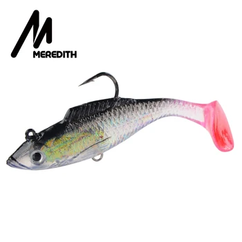 

Meredith 70mm 5pcs 8.5g Small DD Fish Lead Fishing Lures T Tail Soft Fishing Lures Single Hook Artificial Wobblers Bait Fishing
