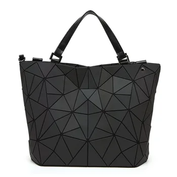 

2018 New BoBo bag Women Luminous sac Diamond Tote Geometry Quilted Shoulder Bags Laser Plain Folding Handbags bolso