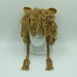 Новинка 2019 года взрослых ручной работы теплые и прочные crazy lion парик зимняя шапка уникальный подарок Творческий шляпа обувь для мужчин и