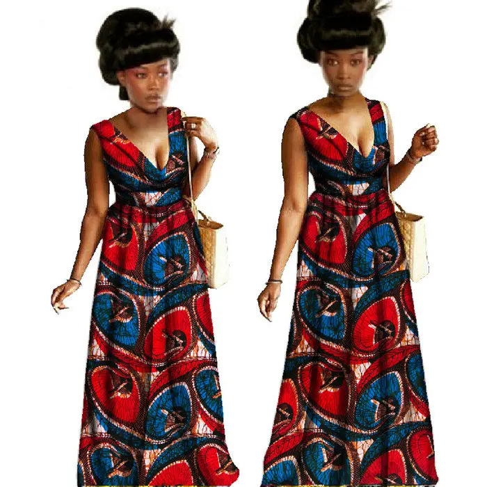Bazin-African-Wax-Print-Sexy-V-neck-Dresses-Plus-Size-6xl-Africa-Clothing-for-Women-Vestidos(22)