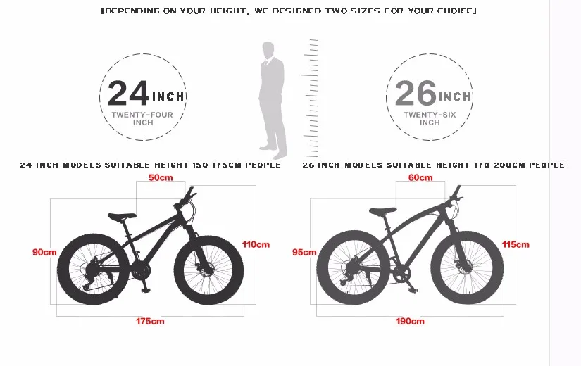 Sale Love Freedom Mountain Bike 7 Speeds, 21Speeds .24 Speeds .27 Speeds Fat Bike 26x4.0"  Off-road gear reduction Beach Bike 3
