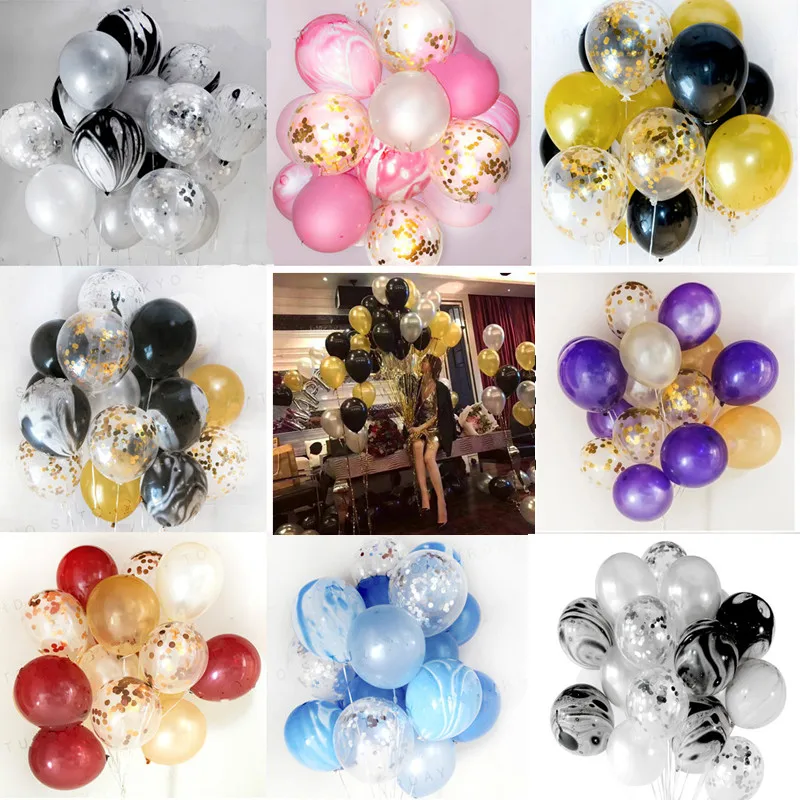 

20PCS/Lot 12" Confetti Balloon Bouquet Baby Shower Birthday Party Wedding Party Decorations Photobooths Background Skull Balloon