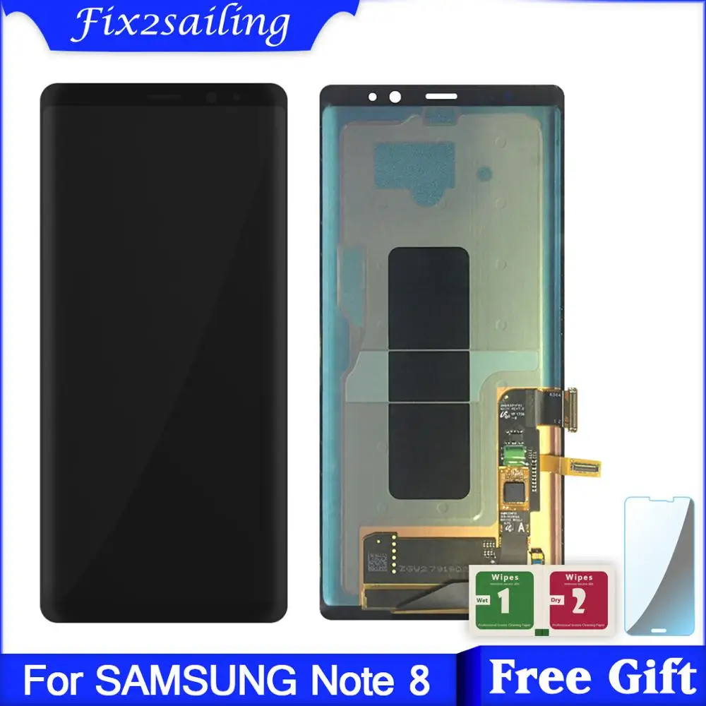 6 3 &quotдля SAMSUNG Galaxy NOTE8 N9500 N9500F ЖК-дисплей сенсорный экран запасные части + рамка Super