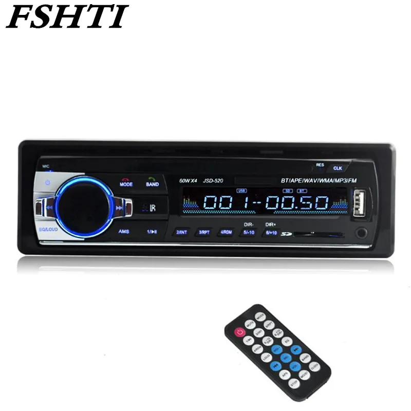 Авторадио автомобилей Радио 12 В Bluetooth V2.0 JSD520 стерео в тире 1 DIN FM AUX Вход приемник sd