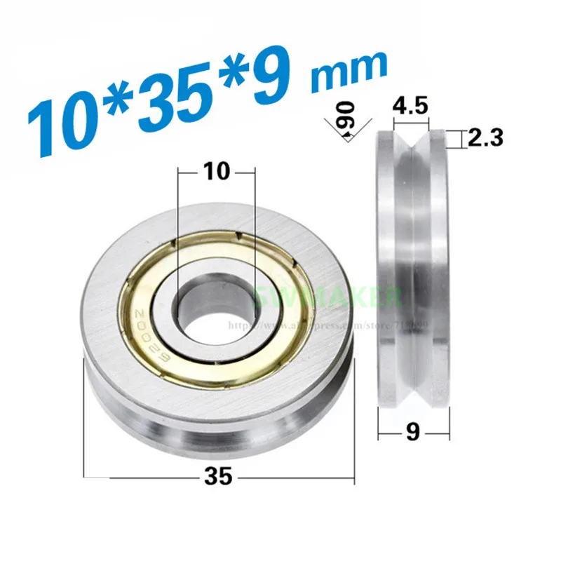 10*35*9 мм V groove 6200zz нестандартное несущее колесо угол стальной трос направляющее