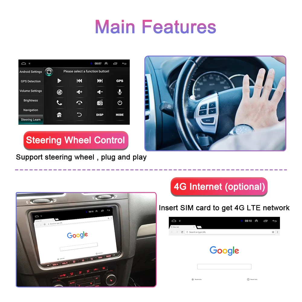 Perfect AUTOTOP 2 Din Android 8.1 Car Multimedia Player For Hyundai Santa Fe 2 2006-2012 Head Unit Car Radio Stereo Audio GPS Navigation 1