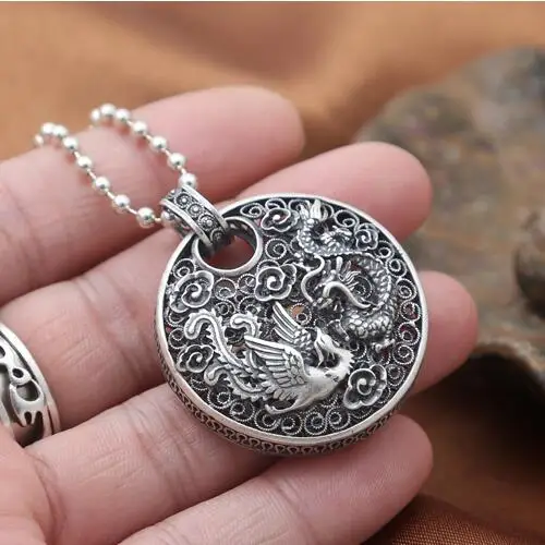 Новинка! Подвеска Дракон из серебра 100% пробы с гравировкой|silver dragon pendant|dragon