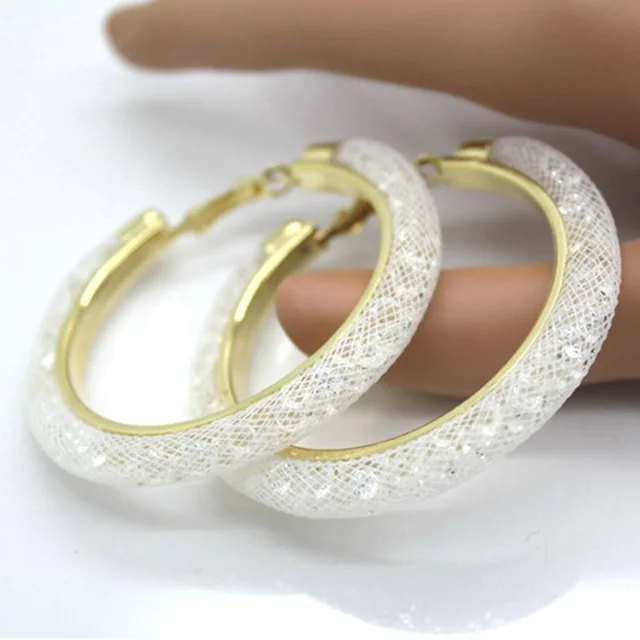 2017 Online Ping India Hot Fashion Cc Mesh Hoop 2017 Online Ping India Hot Fashion Cc Mesh Hoop Earrings For Women Vintage Full