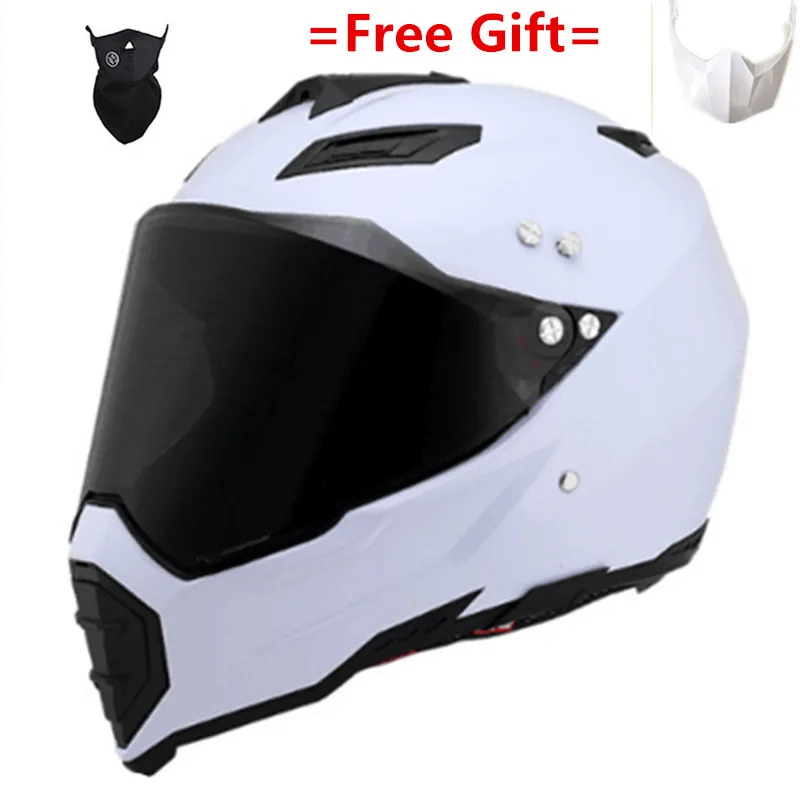 Профессиональный шлем для мотокросса ATV по бездорожью для спуска на гору Cross Capacete Da Motocicleta CascosDOT утвержден - Цвет: gloss white