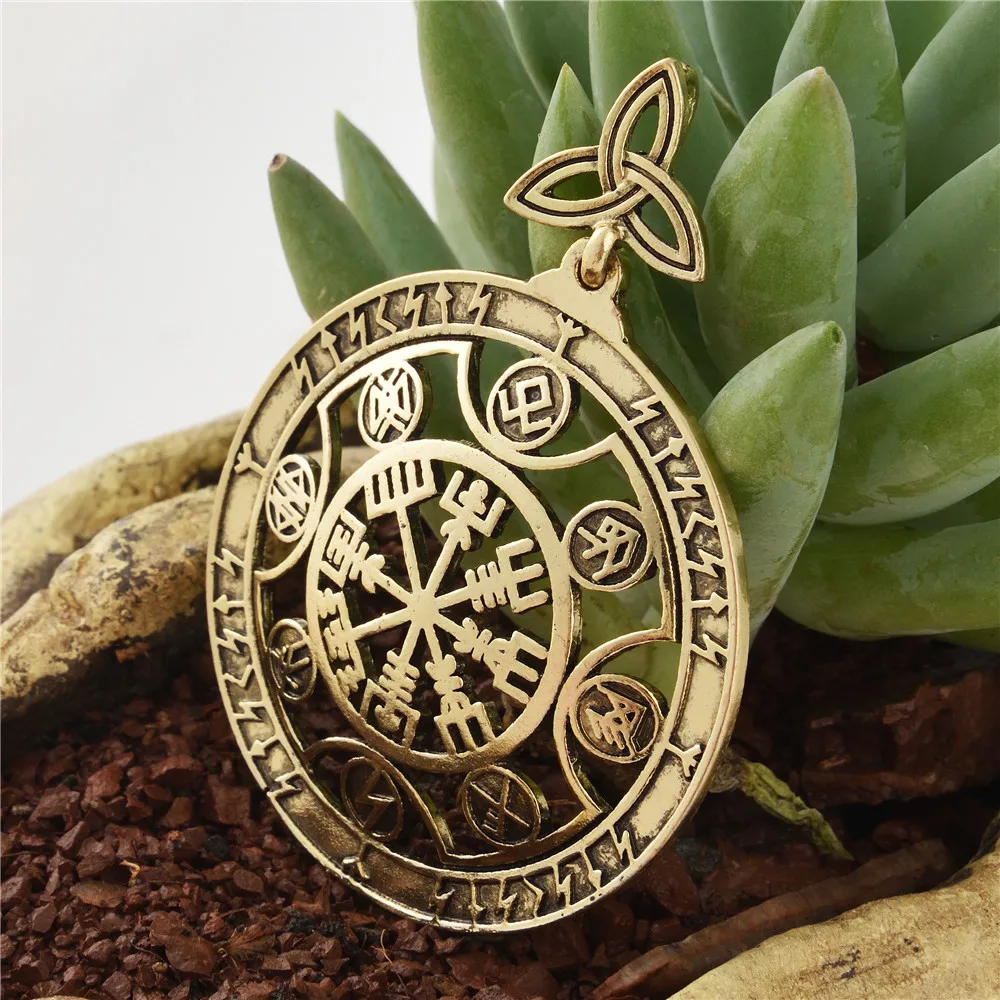 Pagan Viking Vegvisir компас РУНИЧЕСКАЯ подвеска Vinatage Этническая Прямая поставка|drop