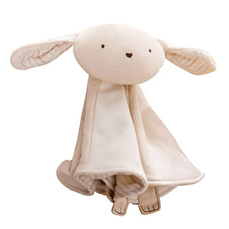 Детские успокаивающие Кукла Плюшевая животные мягкие полотенца игрушка органический хлопок кролик слон медведь куклы раннего обучения