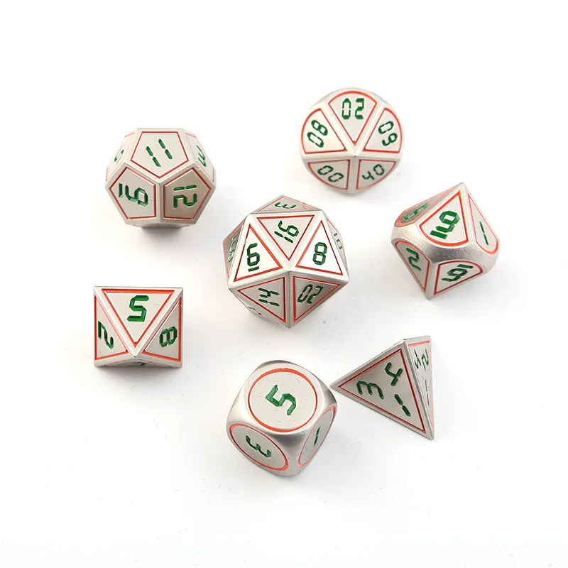 Dnd многогранные металлические кости набор Rpg Подземелья и Драконы Tafelblad игра Rood