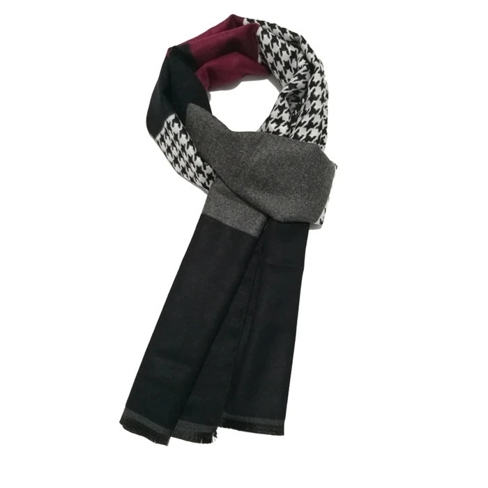Видимые оси Осень зима мужской классический шотландский узор шерсть кашемировые шали шарфы - Цвет: C14